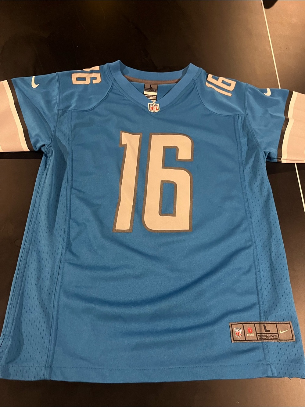 NFL Kids Blue #16 Football Jersey with Tan Accents